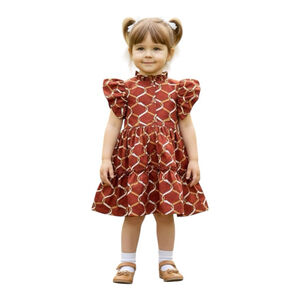 Janie and Jack Girls Chain Print Tiered Dress Size 3
